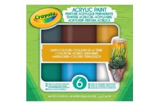 Crayola - Acrylic Paint - Couleurs de la Terre - Peinture et accessoires