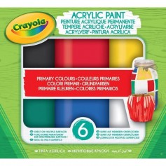 Crayola - Acrylic Paint - Couleurs Primaires - Peinture et accessoires