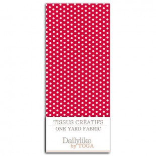 Dailylike Coupon 110x90cm - Rouge pois blanc