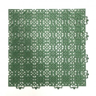 D-C-FLOOR Lot de 7 dalles de sol en polypropylene 1m² - 38 x 38 cm - Vert