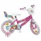 DISNEY PRINCESSE Vélo 16" + Casque - Enfant fille - Rose et blanc