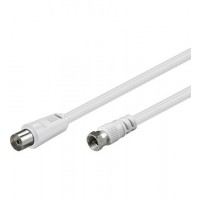câble de connexion SAT / antenne, blanc 5.0m