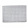 DONE Tapis de bain Daily Shapes Bird - 50x70 cm - Argent et blanc
