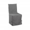DOUCEUR d'INTERIEUR Housse de chaise unie a nouettes 50x50x50 cm Essentiel gris