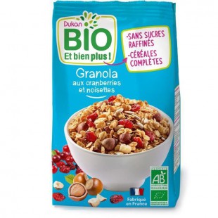DUKAN Granola bio aux cranberries et noisettes - 350 g