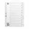 ELBA Paquet de 20 intercalaires alphabétiques A4 - Polypropylene15/100 - Blanc