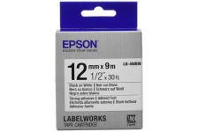 EPSON Ruban LK4WBW - Noir sur blanc - 12mm