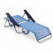 EREDU Chaise de Plage-Lit 991/Tx - Aluminium et PVC Tissé - Bleu et Gris