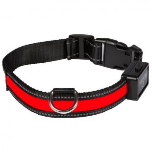 EYENIMAL Collier lumineux Light Collar USB rechargeable L - Rouge - Pour chien