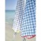 EZPELETA Parasol de plage Beach - Ø 180 cm - Vichy bleu Socle non inclus