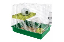 FERPLAST Cage Hamster Duo - 46x29x37,5 cm - Blanc - Pour hamster