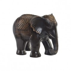 Figurine Eléphant en résine - 29,5 x 21,5 x 23 cm - Noir