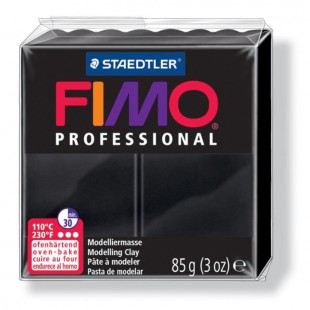 FIMO Boîte 4 Pieces Fimo Professionnel 85G Noir