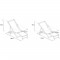 FINLANDEK - Transat en eucalyptus avec repose-pieds et assise en polyester - Gris - MERI