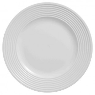 FINLANDEK Assiette plate Stripe - 27 cm - En porcelaine - Rond - Convient lave-vaisselle