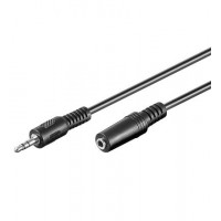 Câble audio stéréo Extension 3.5 M - 3.5 F 3,5 mm mâle - 3,5 mm femelle 5.00 m Noir