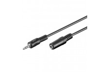 Câble audio stéréo Extension 3.5 M - 3.5 F 3,5 mm mâle - 3,5 mm femelle 5.00 m Noir