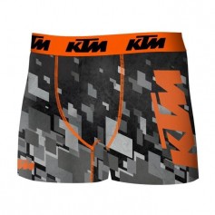 FREEGUN Boxer KTM - Microfibre - Homme - Gris, blanc et orange