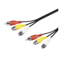 câble de connexion AV 3x RCA plug VERS 3x RCA plug 2.0m