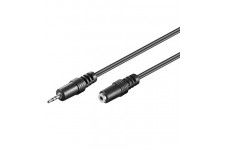 Cable jack d'extension 2.5 mm male (3-pin, stereo) vers jack 2.5 mm female (3-pin, stereo)