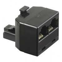 Lot de 10 - TEL ADAP RJ45/8P8C 1xM 2xF NOIR