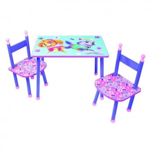 Fun House Pat Patrouille fille table+2 chaises pour enfant