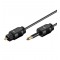 câble fibre optique Toslink 3,5 mm mini-jack ø 2,2 mm