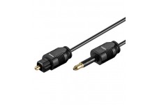 câble fibre optique Toslink 3,5 mm mini-jack ø 2,2 mm