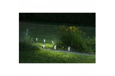 GALIX Lot de 5 lanternes solaire - Inox - 7 lumens