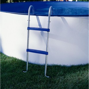 GRE Echelle pour piscine hors-sol - Argenté et bleu