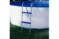 GRE Echelle pour piscine hors-sol - Argenté et bleu