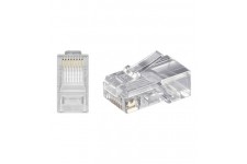 Lot de 10 - TEL MODU RJ45 8P8C Arrondis Prise