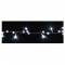Guirlande de Noël boules de coton - 20 LED blanc - Fil transparent L 1,5 m - Piles