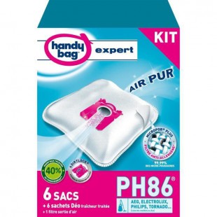 HANDY BAG EXPERT PH86 Kit de 6 sacs aspirateur + accessoires