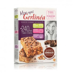GERLINEA Barre céréaliere substitut de repas au chocolat - 372 g