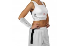 HAYASHI Coque brassiere de karaté officiel WKF - Femme - Blanc