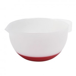 GIMEL Bol-mélangeur - Ø 19,5 cm - Blanc et rouge