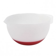 GIMEL Bol-mélangeur - Ø 19,5 cm - Blanc et rouge