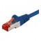 CAT 6-100 SSTP PIMF Bleu 1m