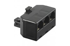 Adaptateur RJ11/6P4C 1xM 3xF NOIR