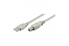 Lot de 10 - USB AB 300 LC HiSpeed 2.0 GRIS 3m