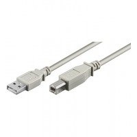 Lot de 10 - USB AB 500 LC HiSpeed 2.0 GRIS 5m