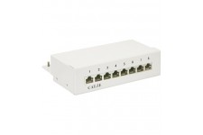 CAT PATCH PANEL CAT5e 8 PORT SHIELDED