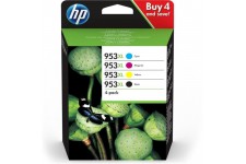 HP 953XL pack de 4 cartouches noire/cyan/magenta/jaune authentiques pour HP OfficeJet Pro 8710/8715/8720 (3HZ52AE)