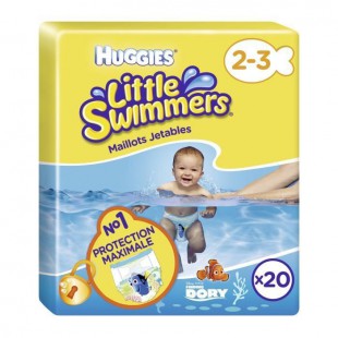 HUGGIES Maxi Pack Little Swimmers - Taille 2-3 - 20 Couches de bain
