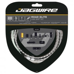 JAGWIRE Kit câble dérailleur Road Elite Link Shift - Avant, arriere, boîtier - ø extérieur 5,0 mm - Argent