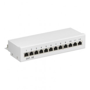 CAT PATCH PANEL CAT5e 12 PORT SHIELDED