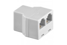 TEL ADAP RJ11/6P4C 1xF 2xF BLANC