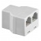 Lot de 10 - TEL ADAP RJ12/6P6C 1xF 2xF BLANC