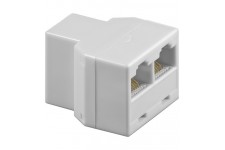 Lot de 10 - TEL ADAP RJ45/8P8C 1xF 2xF BLANC